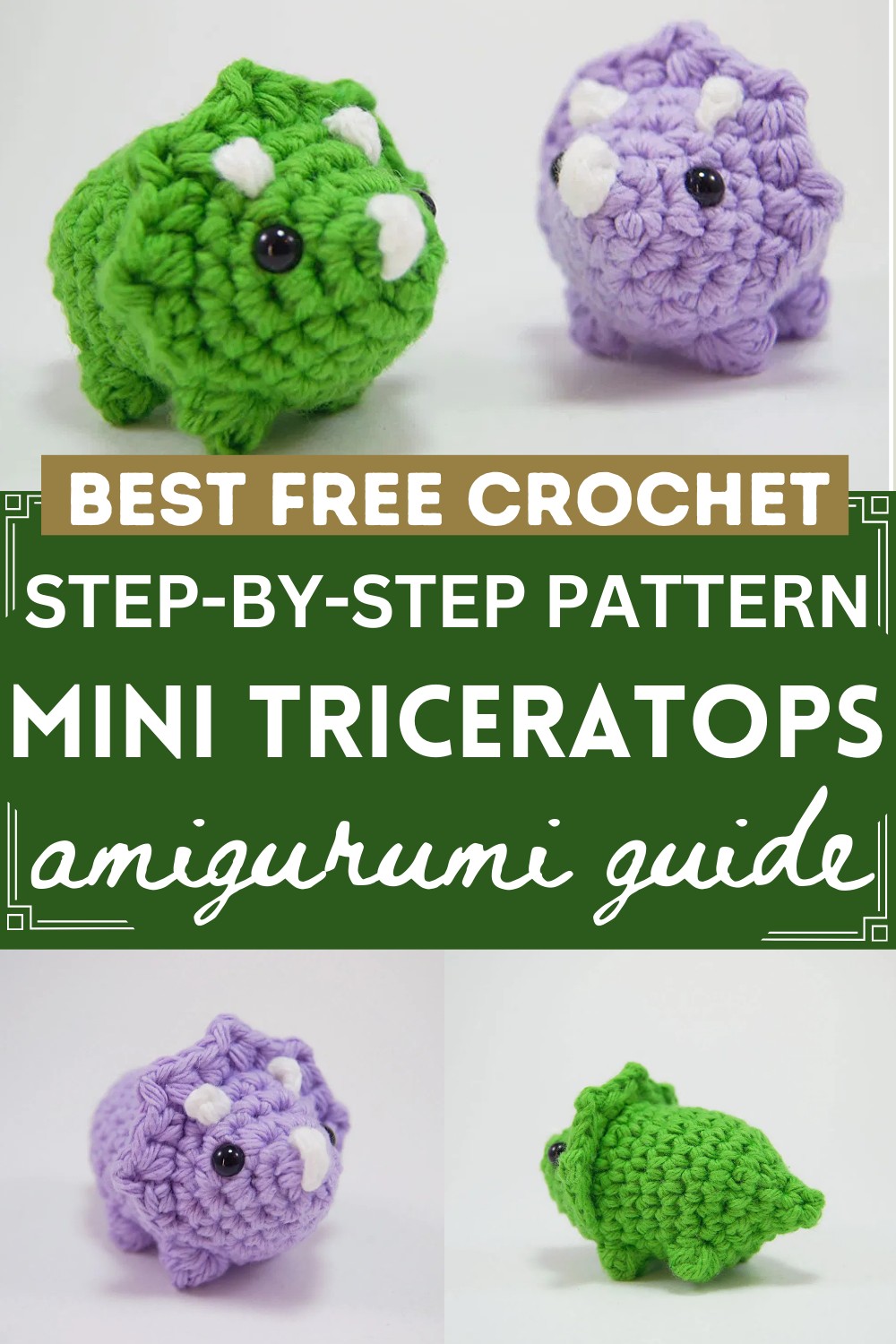 Mini Triceratops Amigurumi