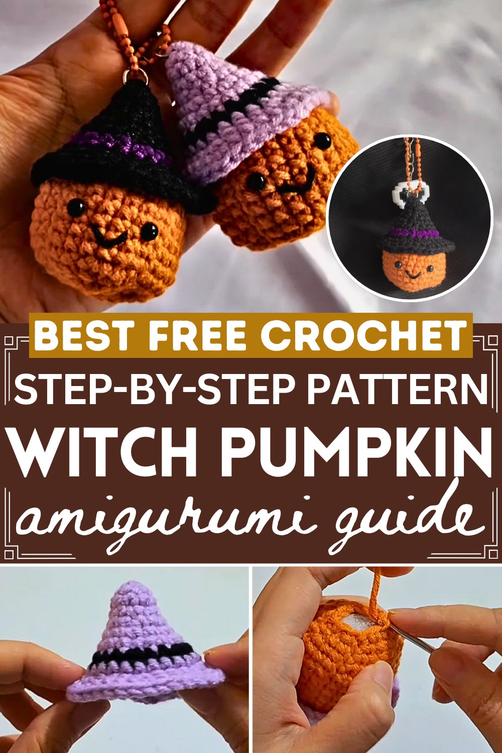 No Sew Witch Pumpkin Crochet Tutorial