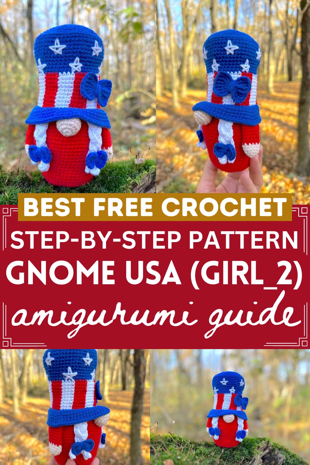 Patriotic gnome USA (girl_2)