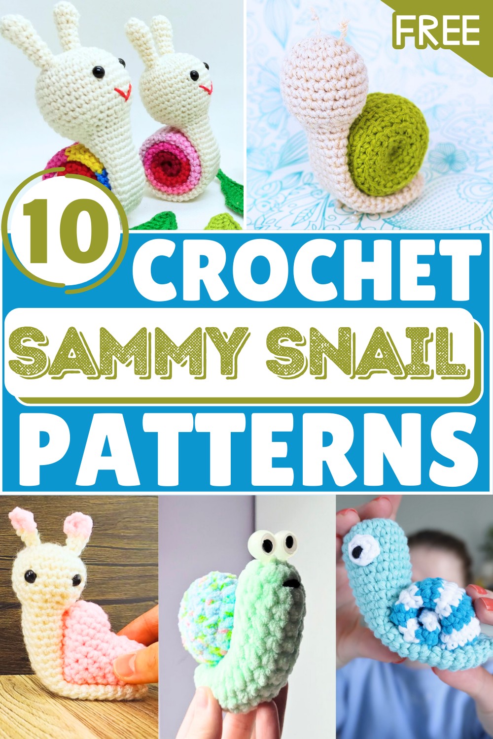Sammy The Snail Free Crochet Patterns