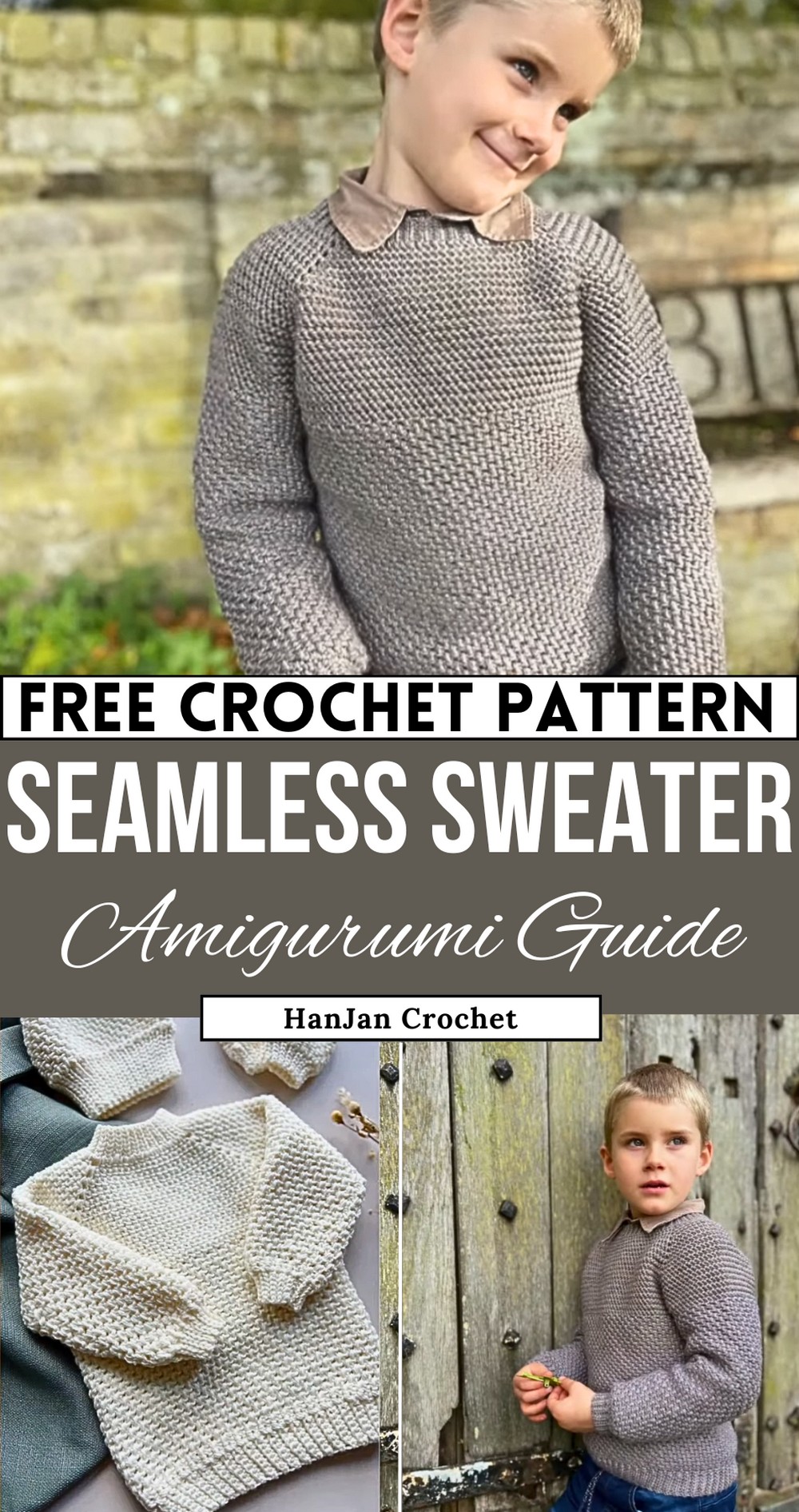 Seamless Crochet Sweater Pattern for Boys and Girls Tutorial
