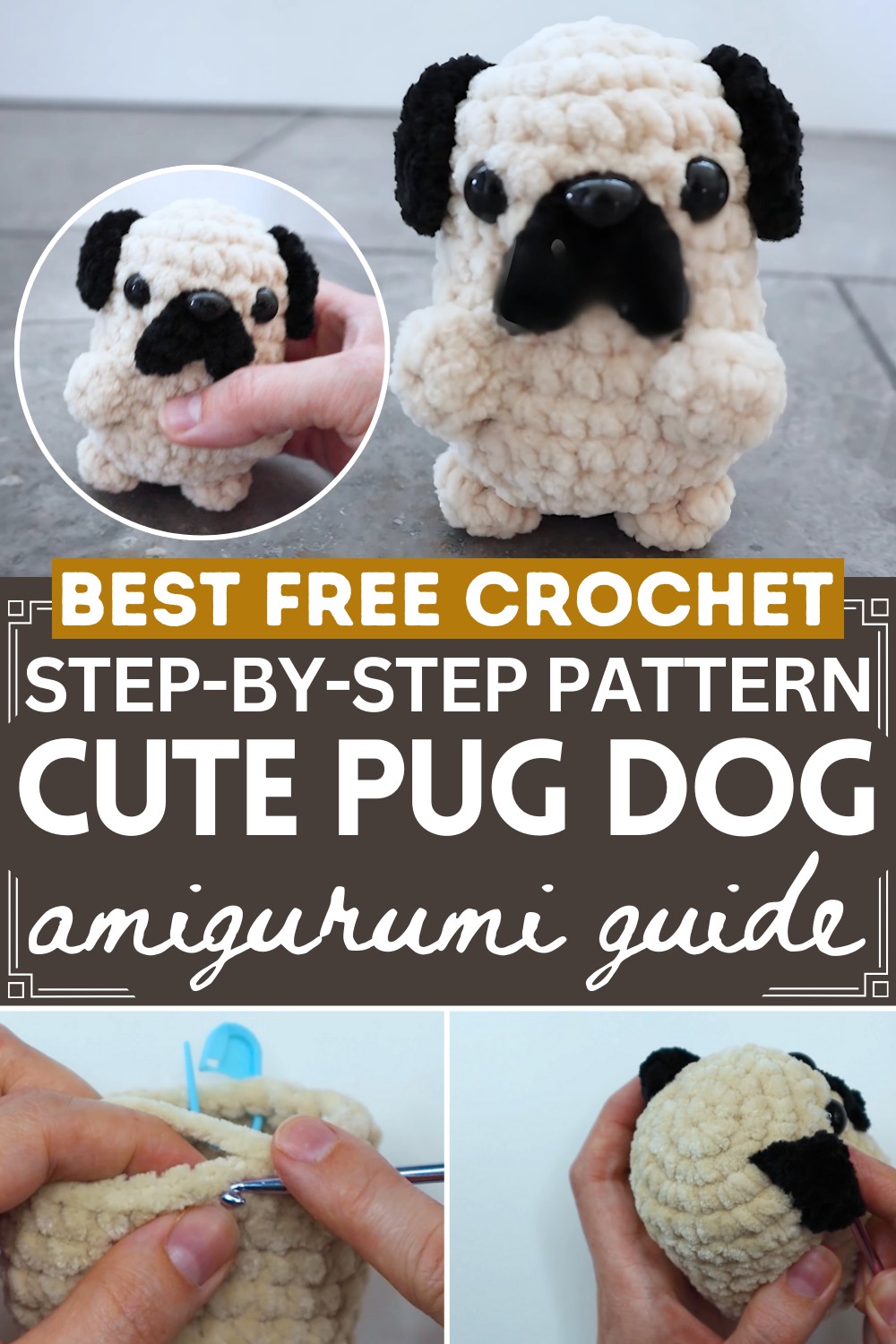 So Cute Amigurumi Pug W Chunky