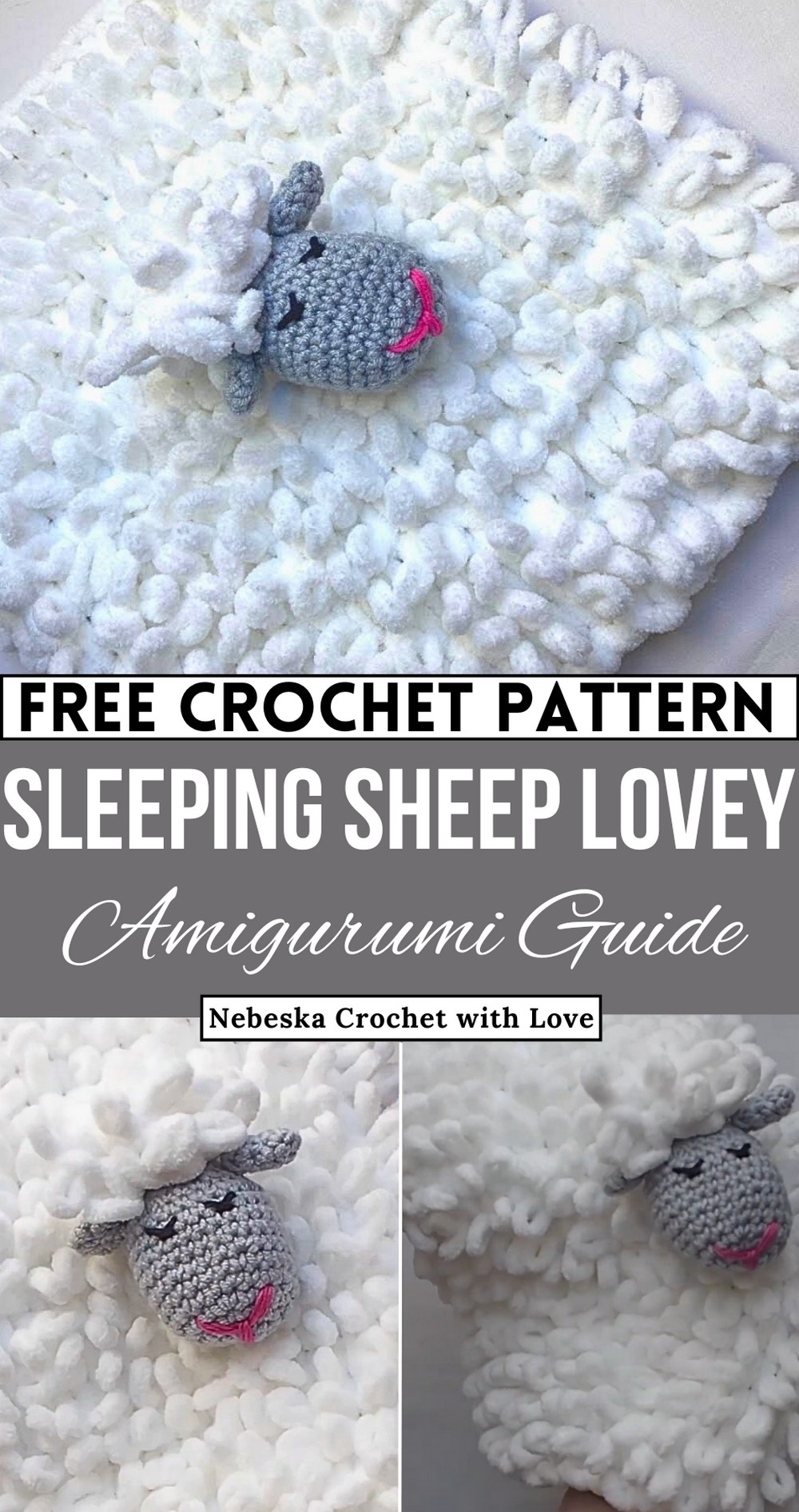 So Soft Crochet Sleeping Sheep Lovey For Beginners