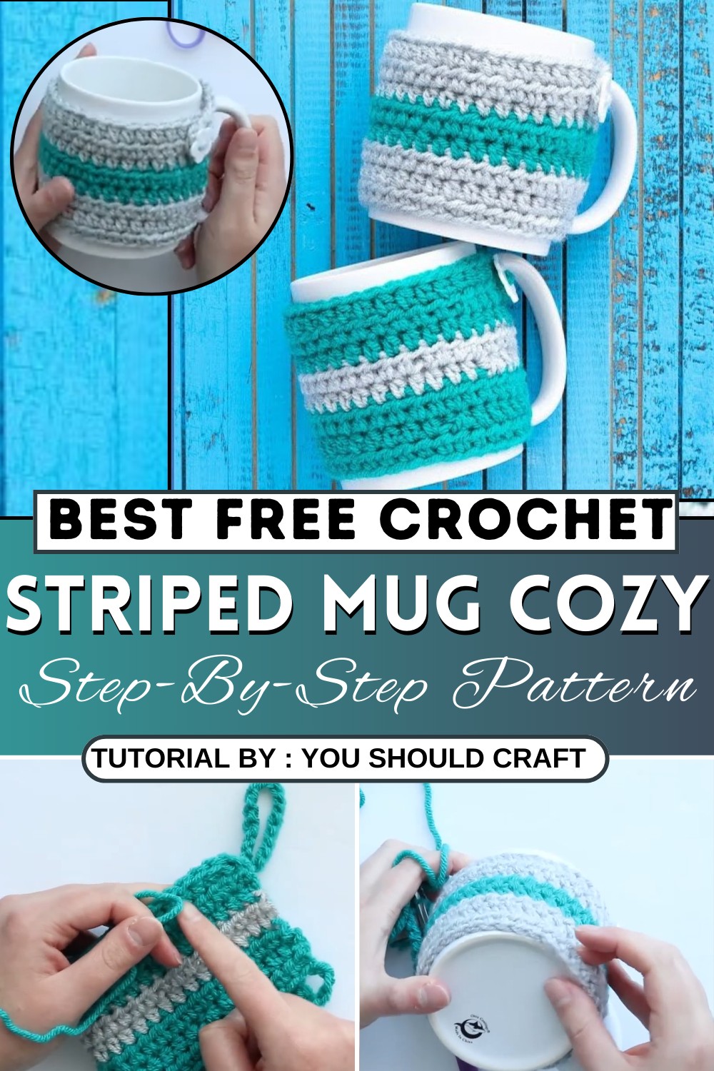 Striped Mug Cozy - Free Beginner Crochet Pattern