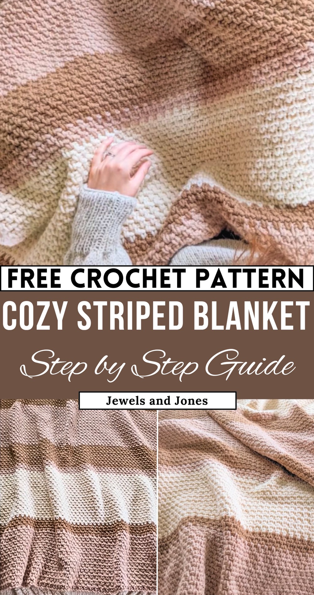 Super Cozy Crochet Striped Blanket