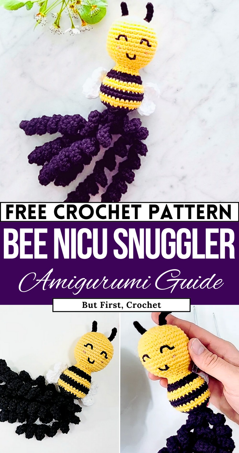 Sweet Bee Nicu Snuggler Amigurumi Crochet Pattern