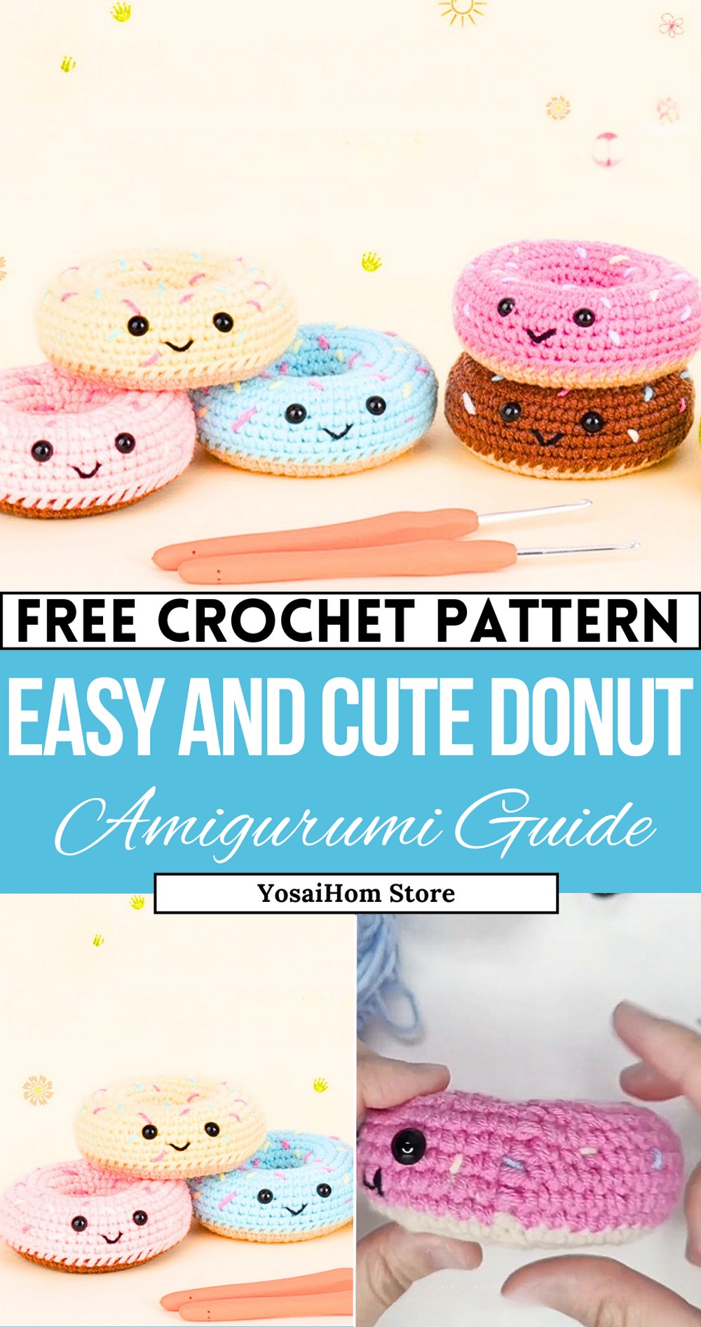 The Donut Crochet Kit For Beginners Comes With A Step-by-step Video Tutorial
