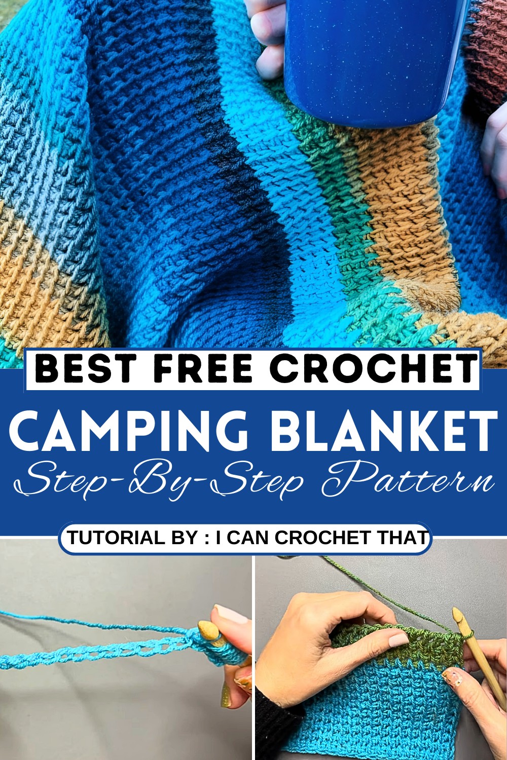 Tunisian Half Double Crochet Stitch Camping Blanket