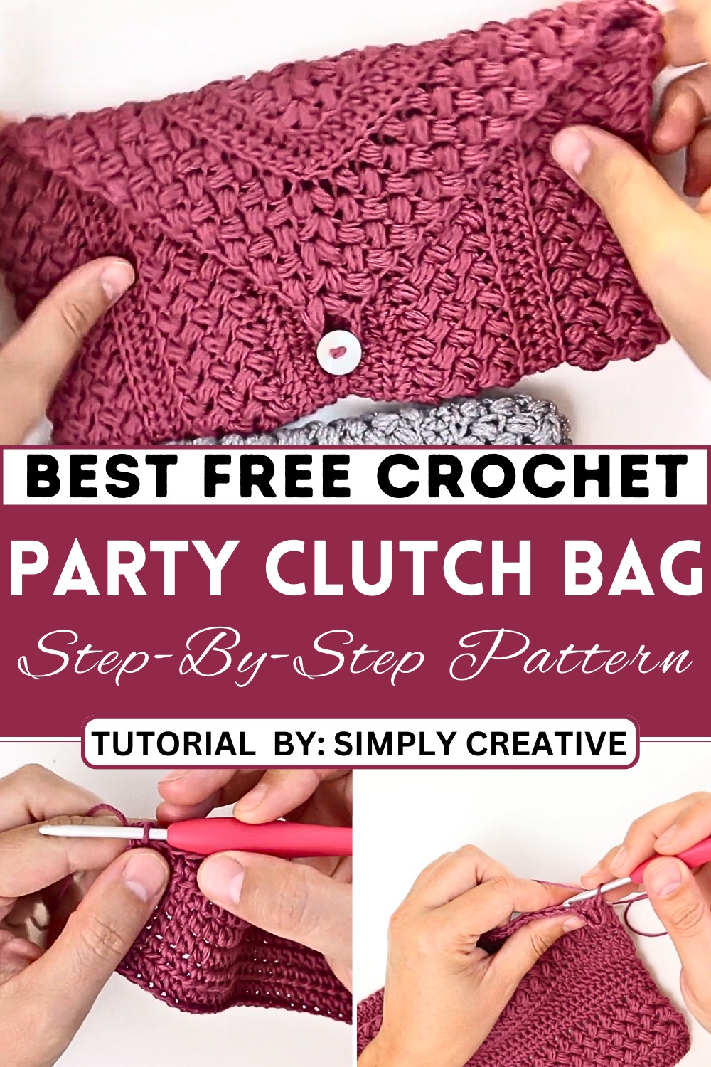 Tutorial Easy and Quick Crochet Clutch Bag for Party