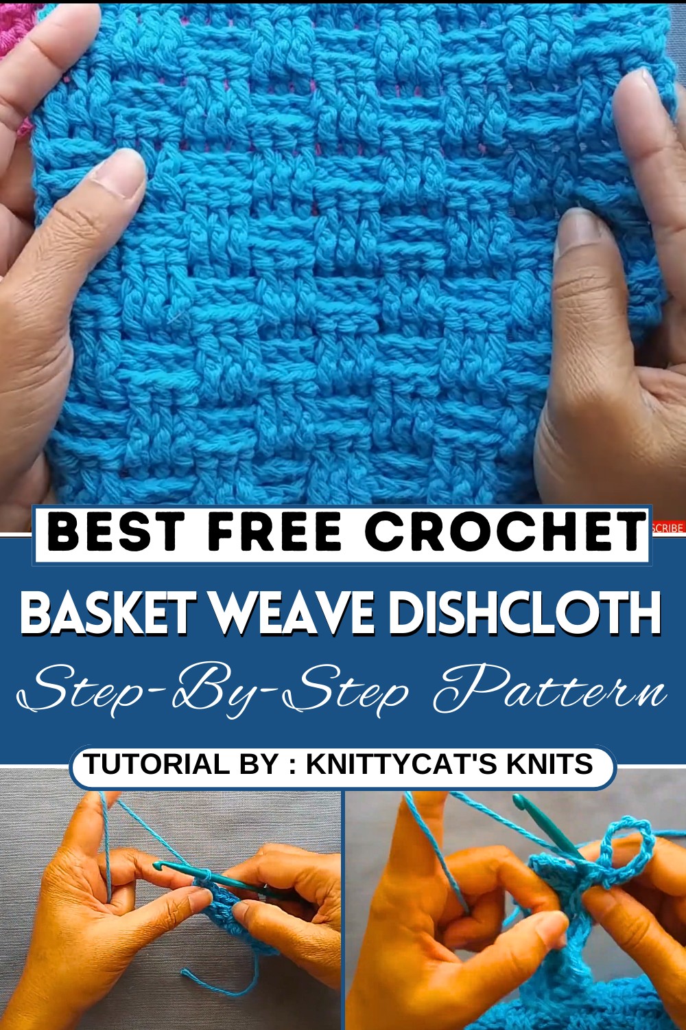 Basket Weave Crochet Dishcloth