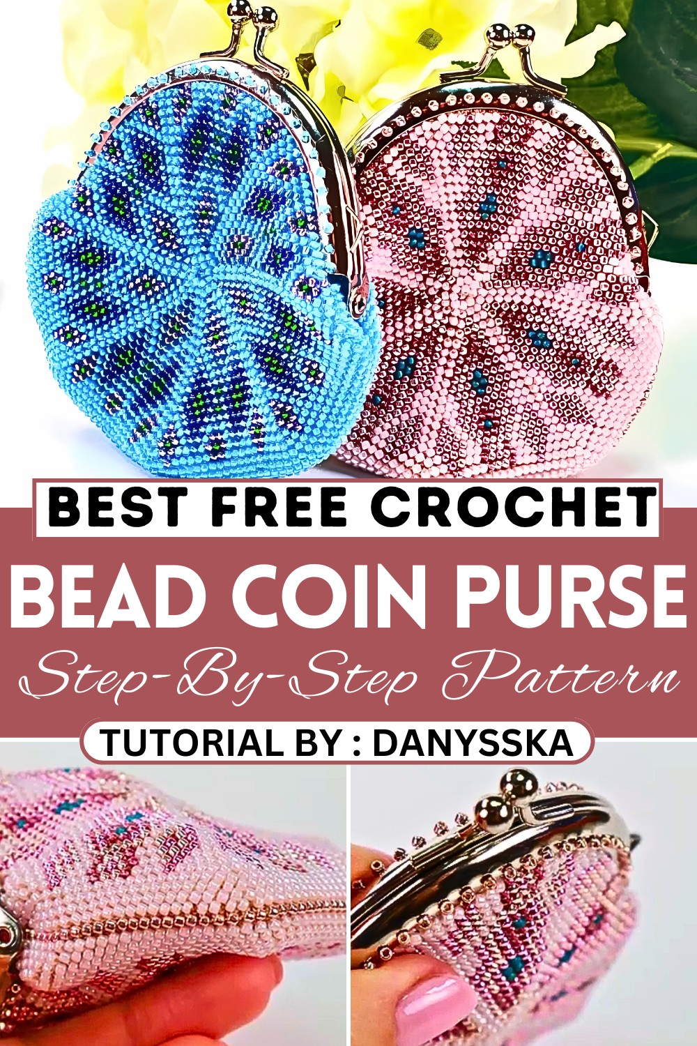 Bead crochet coin purse tutorial