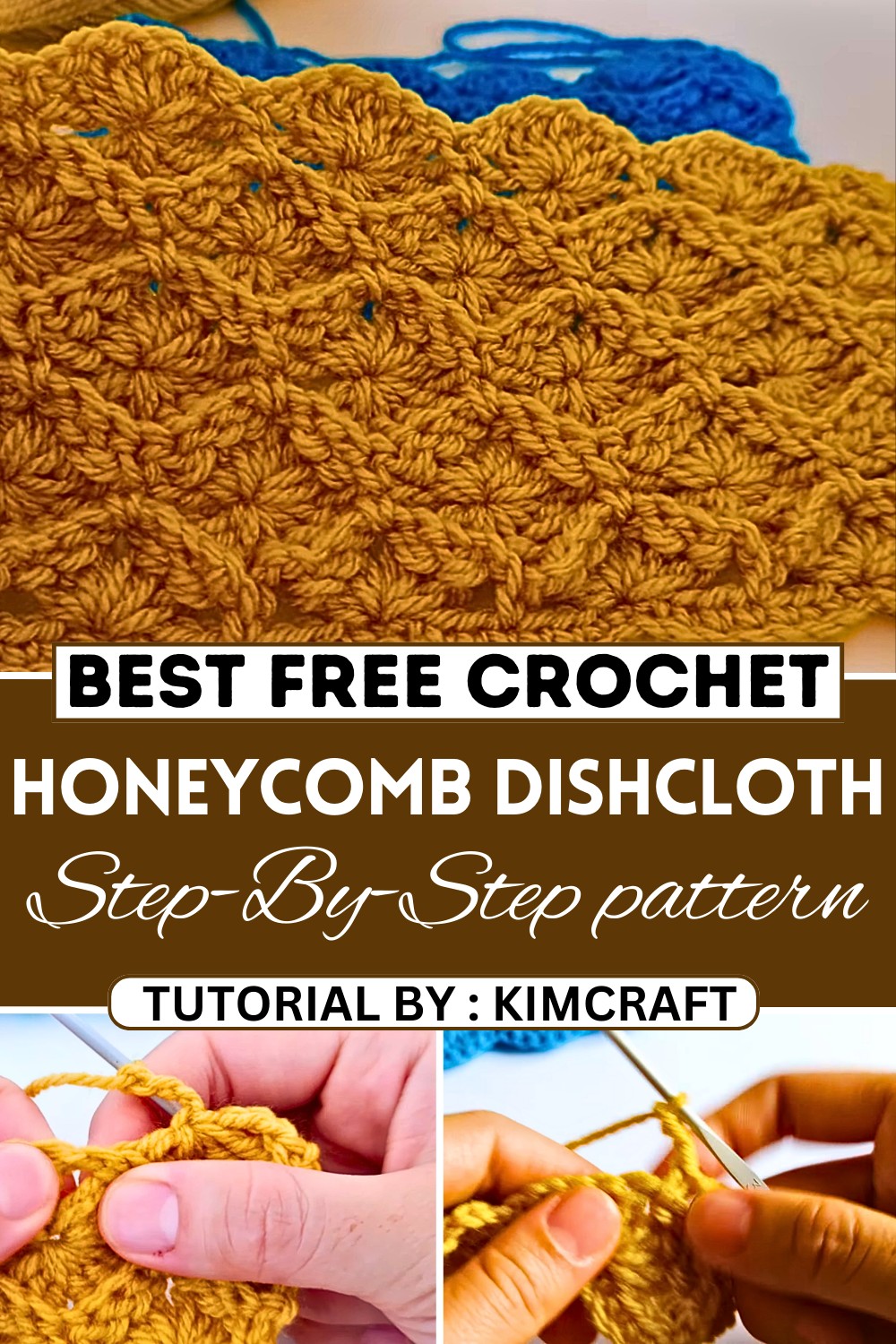 Beautiful Crochet Honeycomb Pattern for dishcloth