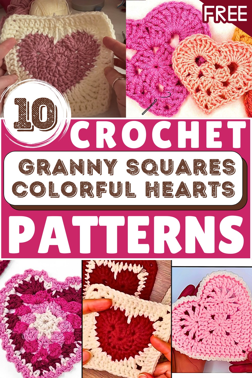 Colorful Hearts and Granny Squares to Show Your Deep Love