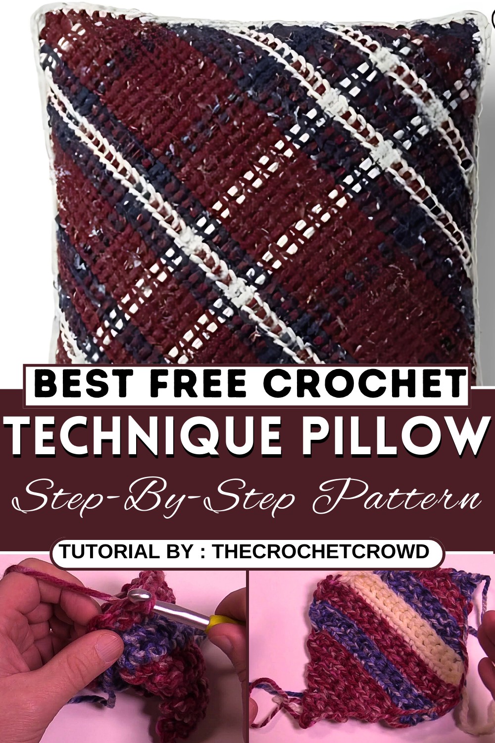 Crochet Argyle Technique Pillow
