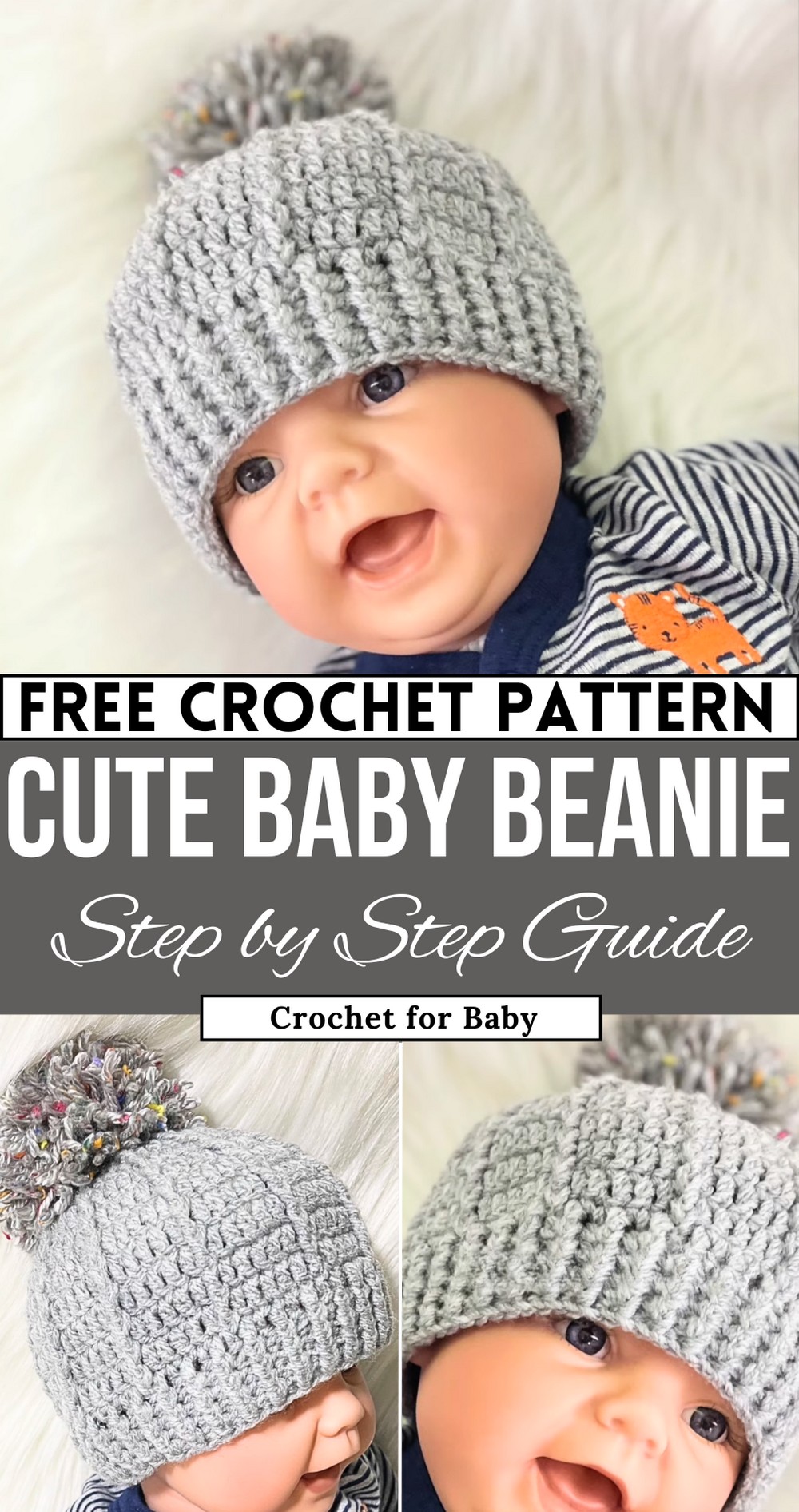 Crochet Baby Hat DIY Tutorial with Measurements
