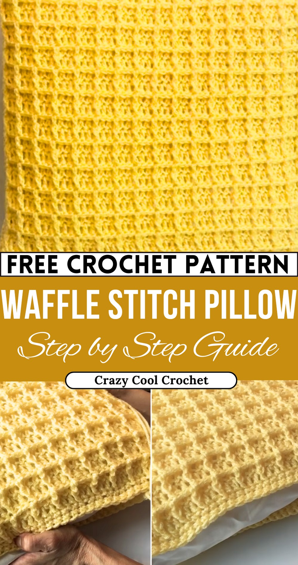 Crochet Beautiful Waffle Stitch Pillow Covers – Free Pattern