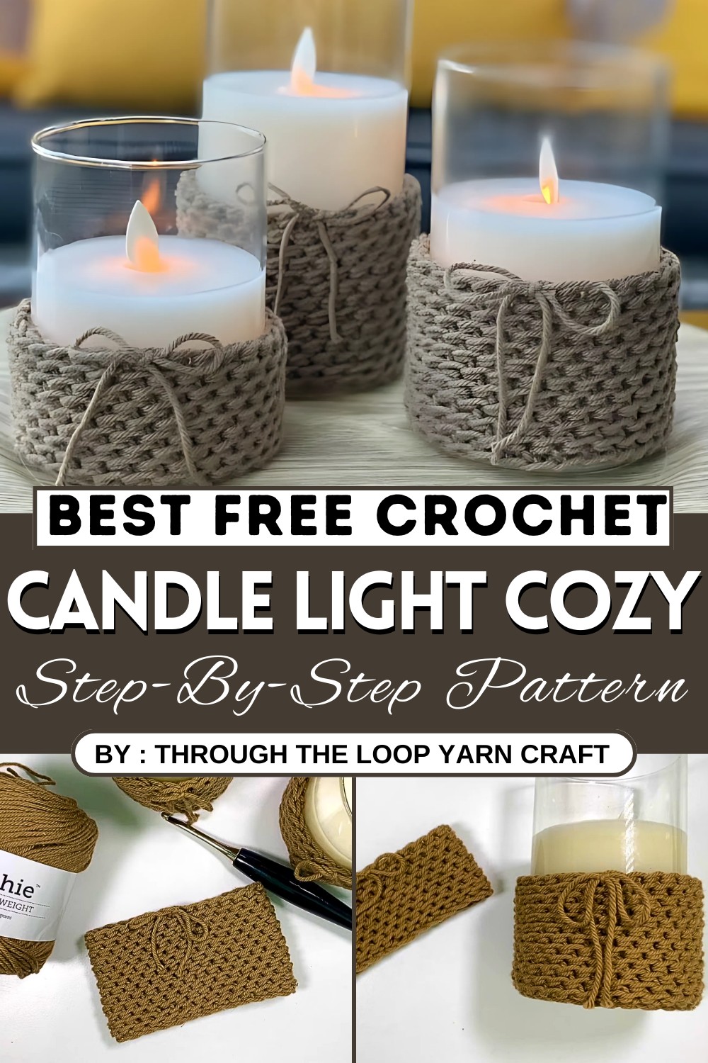 Crochet Candle Cozy Pattern Tutorial
