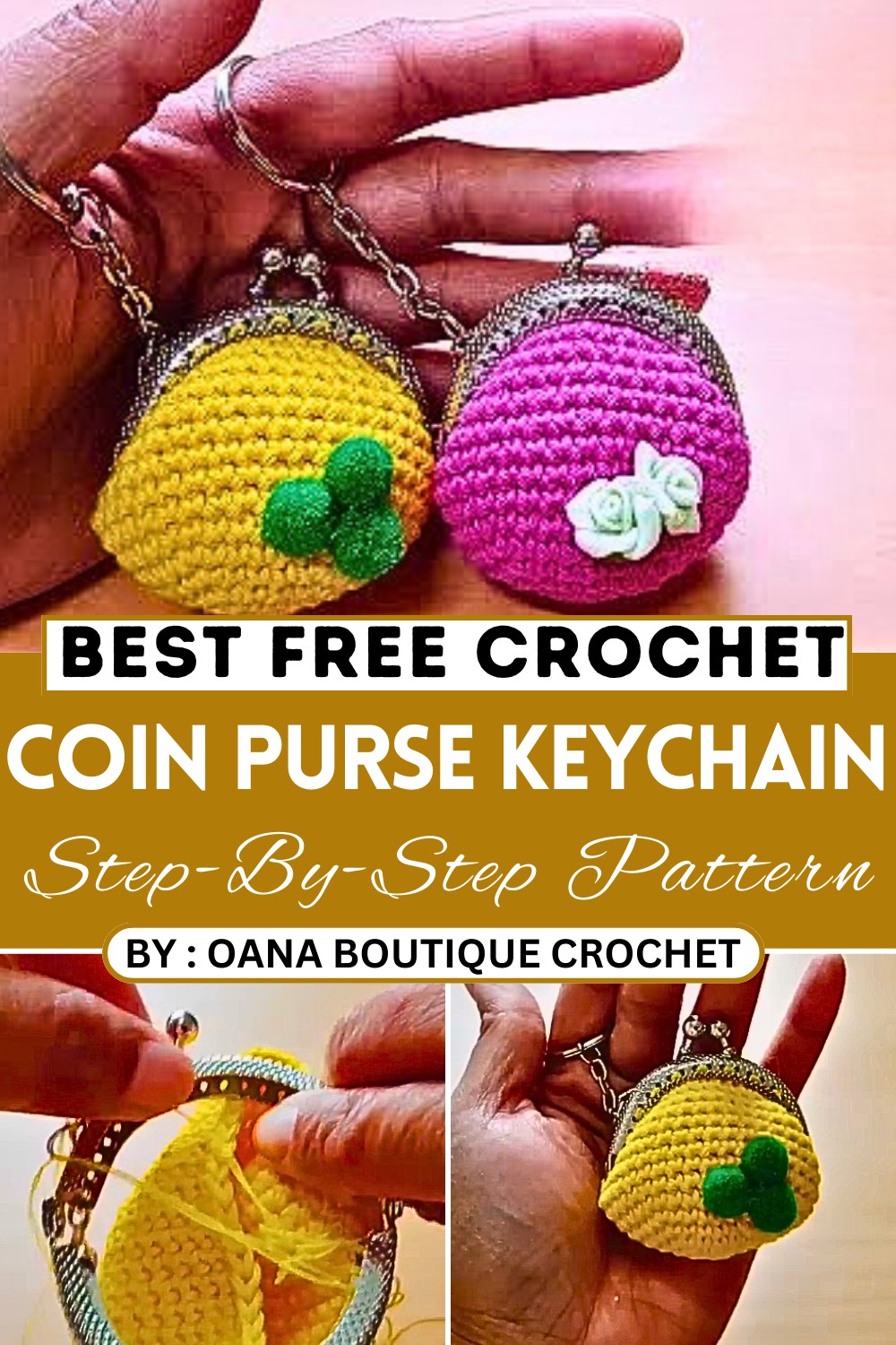 Crochet Coin Purse Keychain