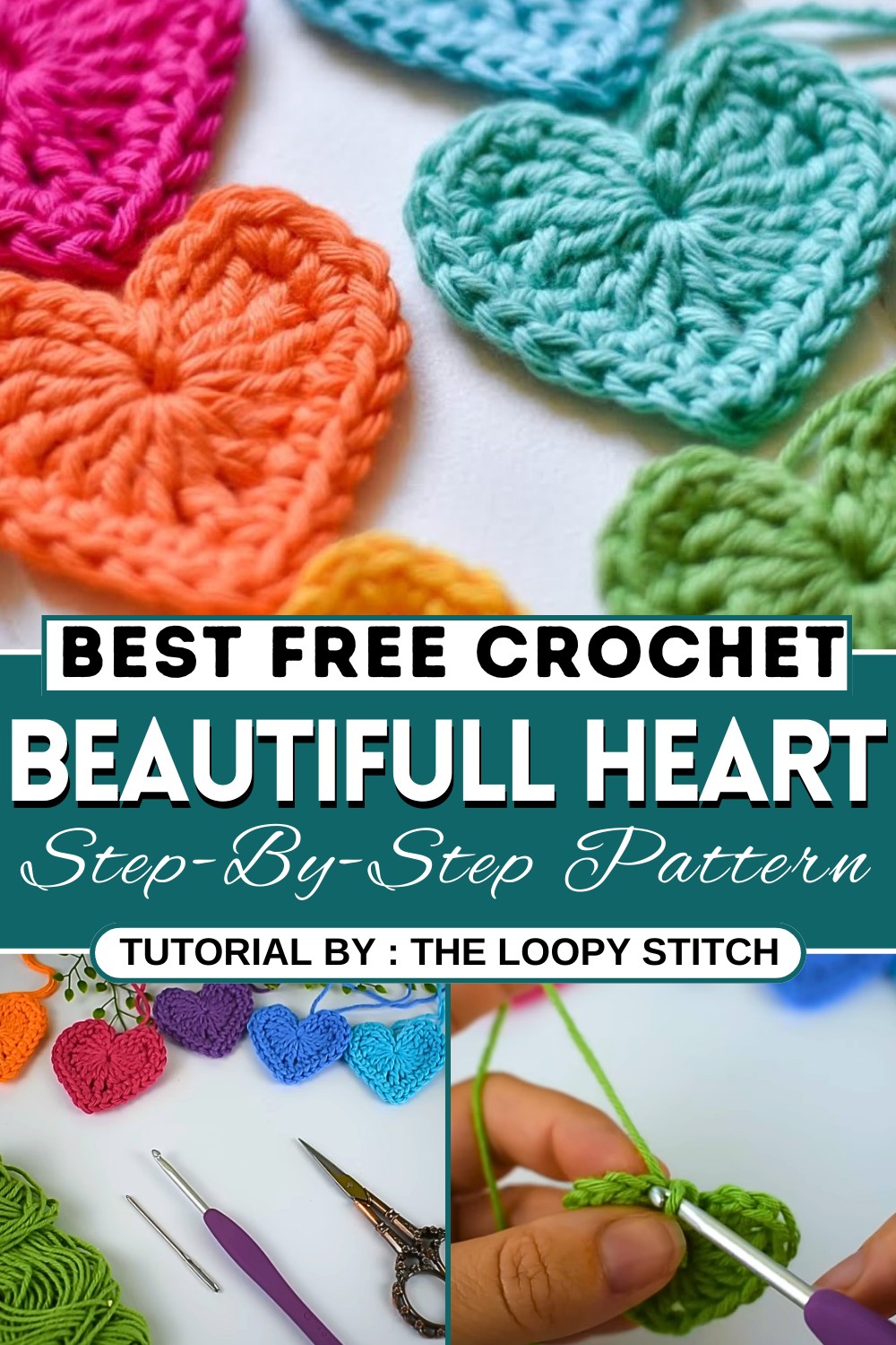 Crochet Easy Crochet Heart Tutorial