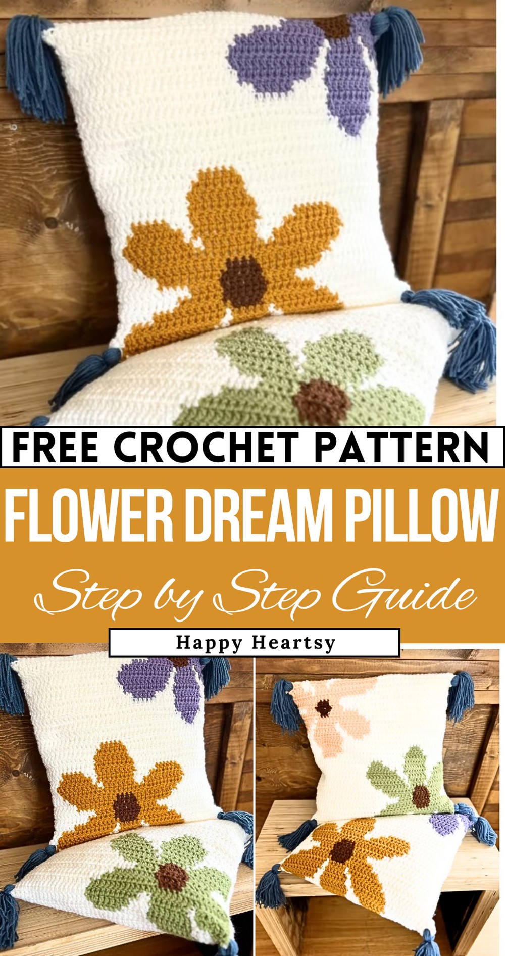Crochet Flowers Dream Pillows Pattern