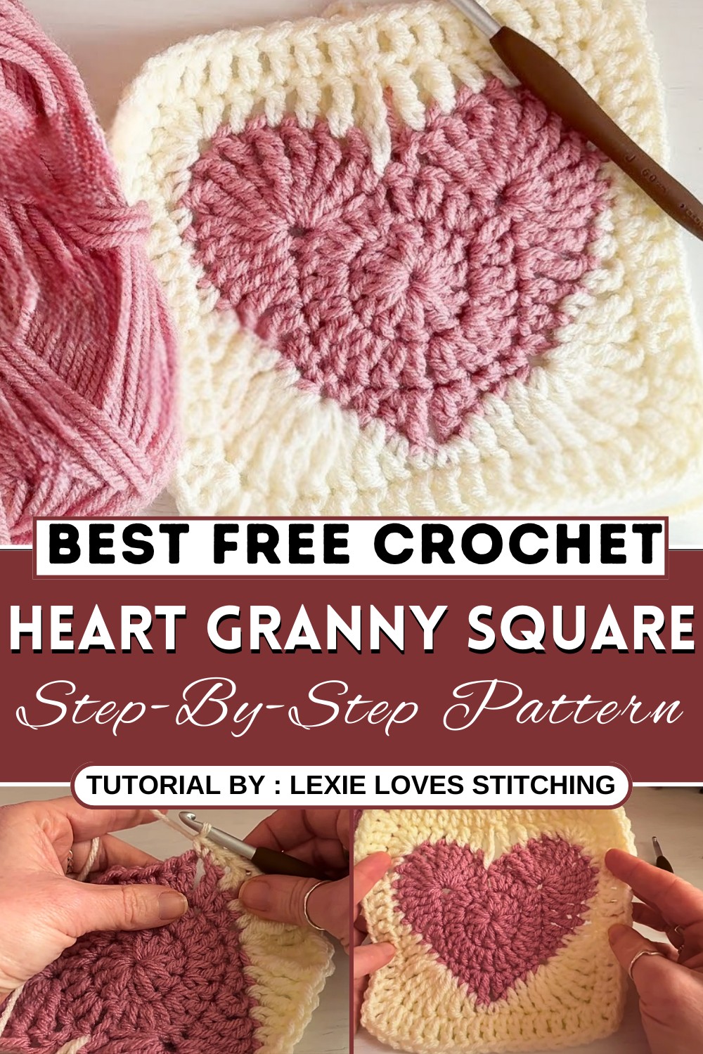 Crochet Heart Granny Square Tutorial
