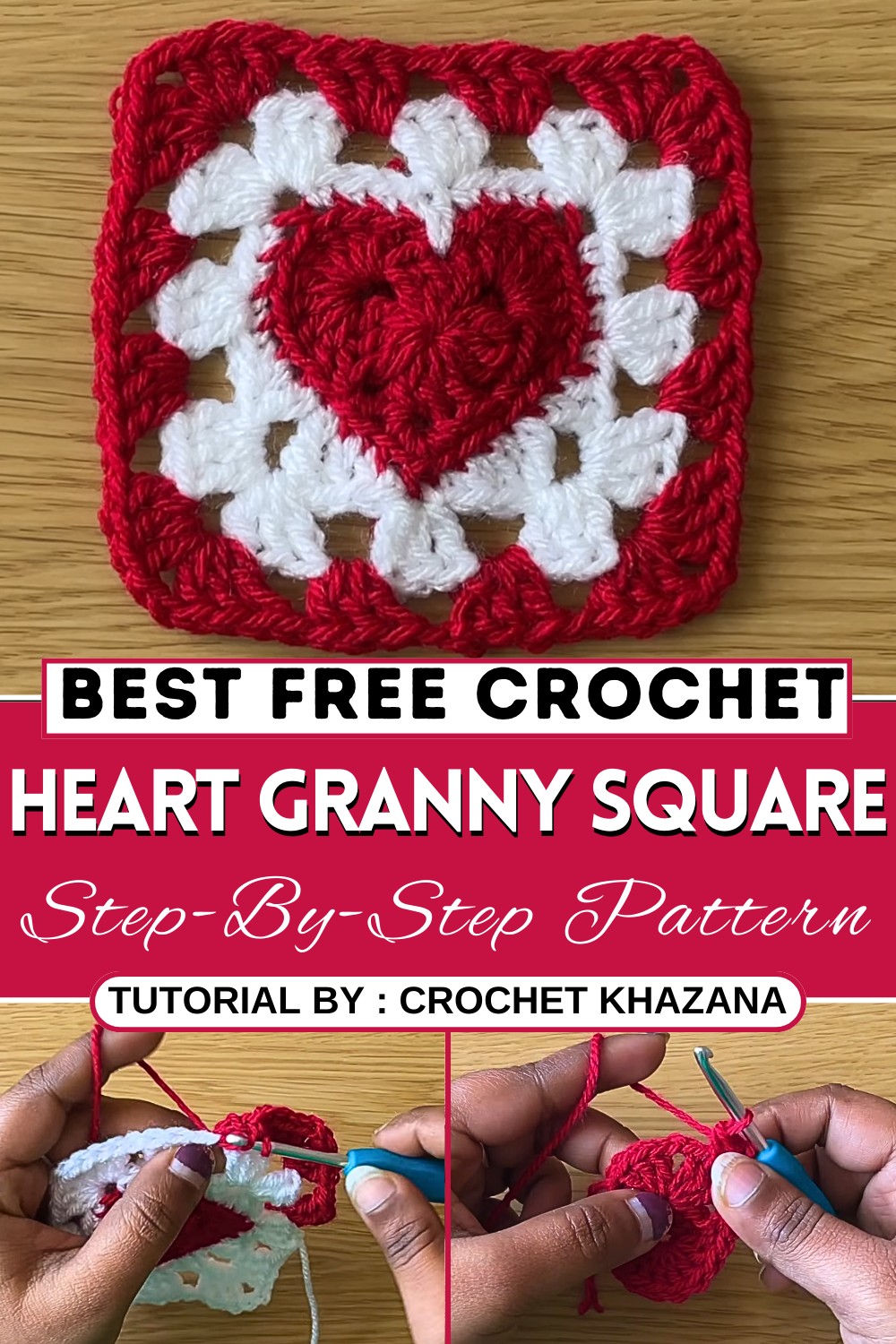 Crochet Heart Granny square