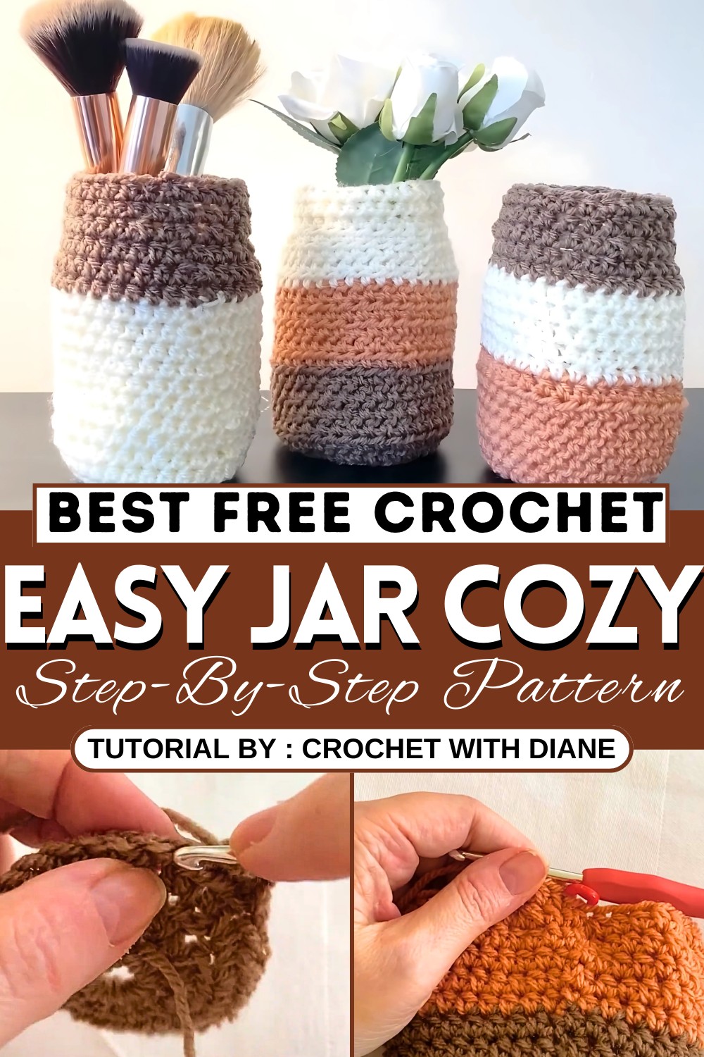 Crochet Jar Cozy  Easy Crochet Tutorial