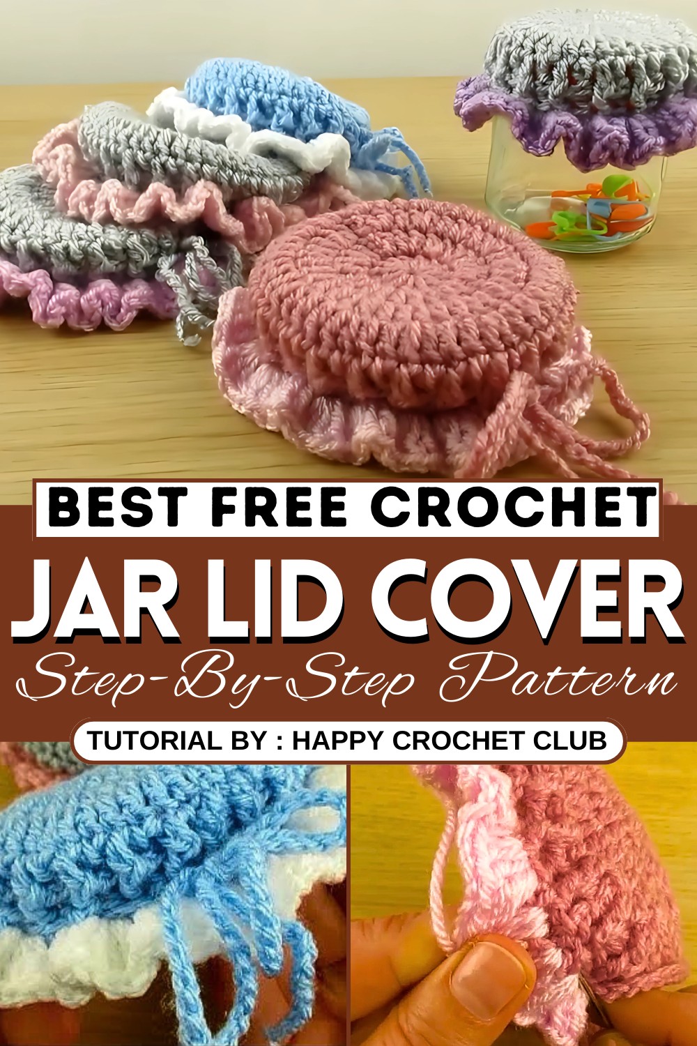 Crochet Jar Lid Cover How To Crochet Easy For Beginners