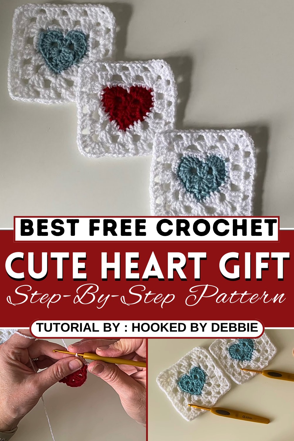Crochet Love Heart Granny Square Tutorial