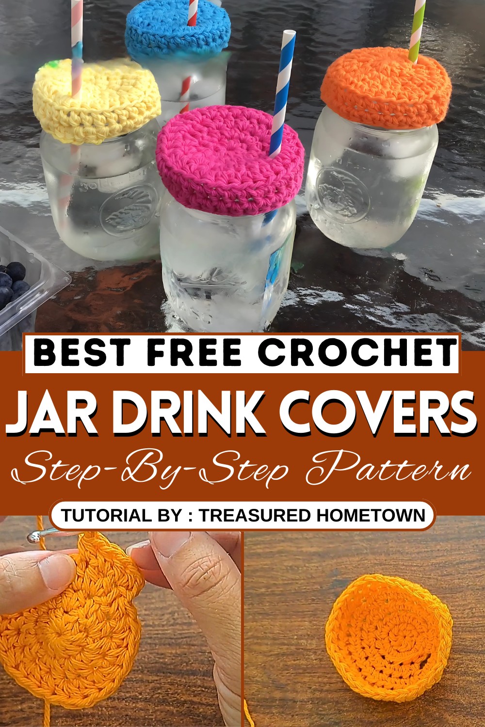 Crochet Mason Jar Drink Covers Tutorial
