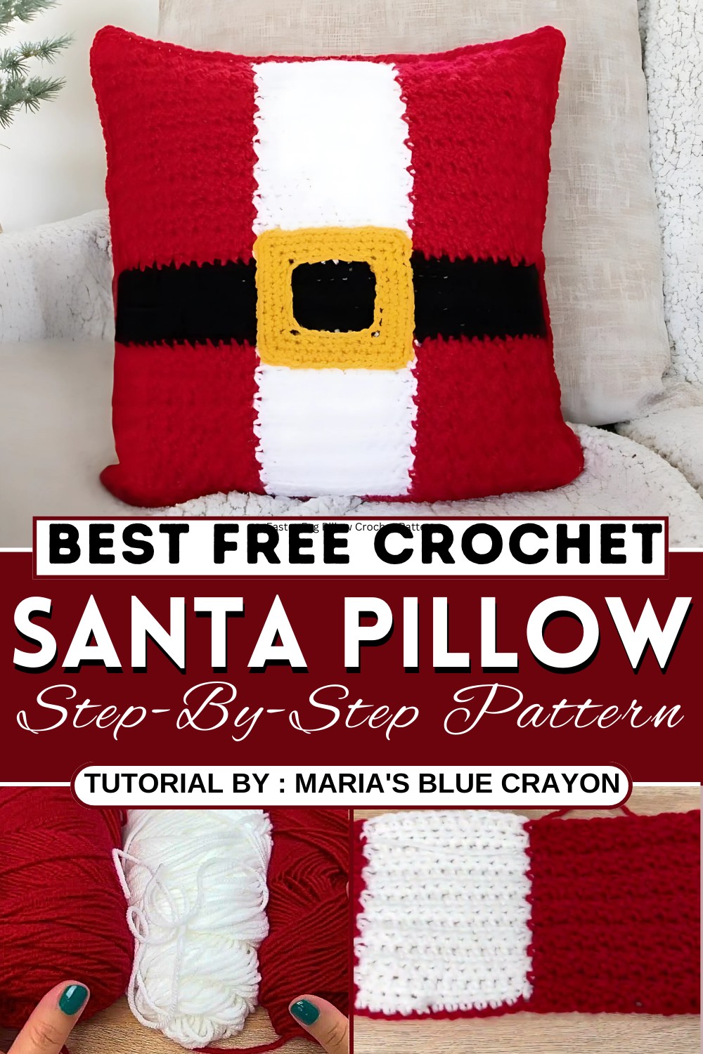 Crochet Santa Pillow Video Tutorial
