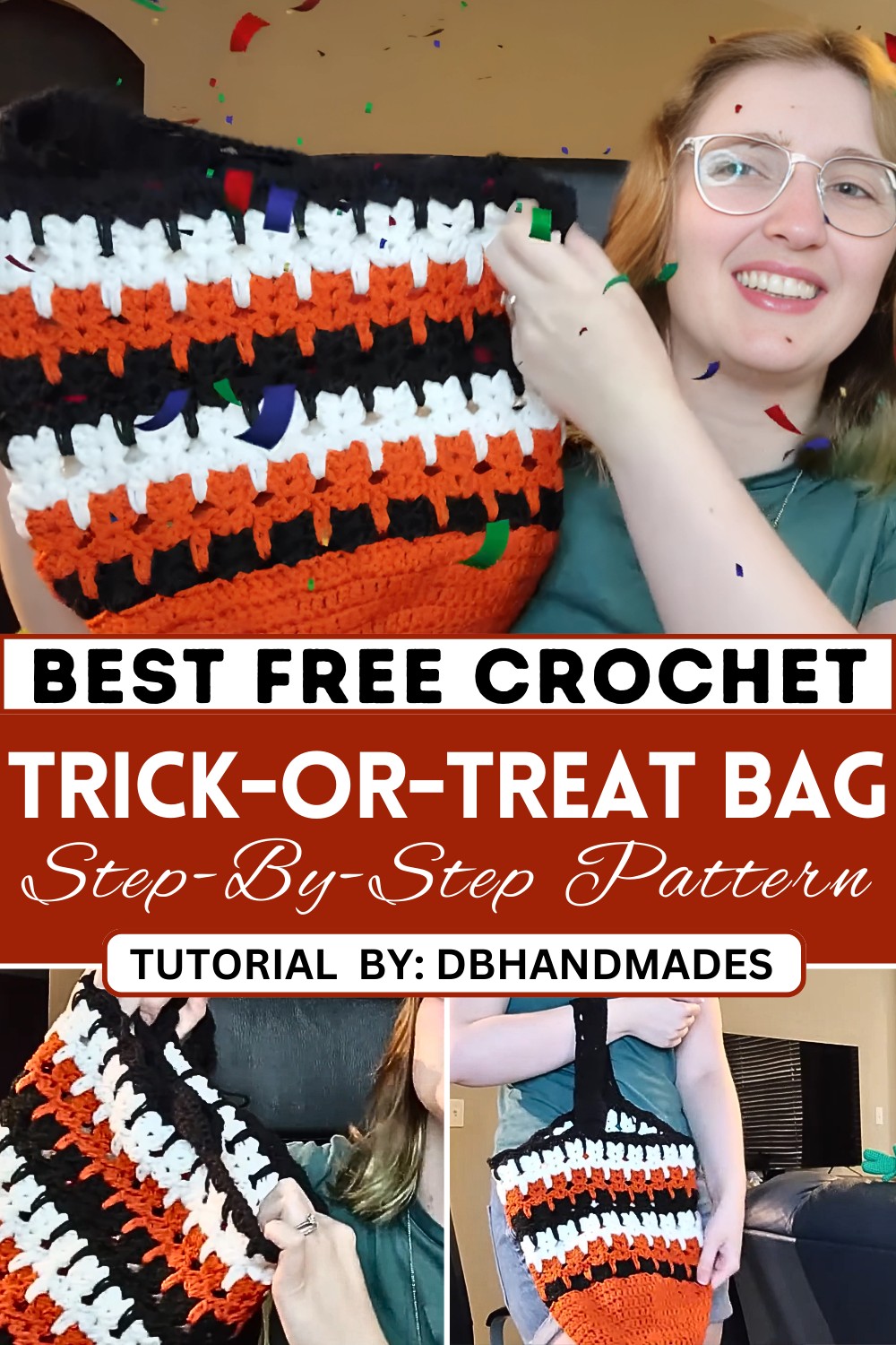 Crochet Spooky Cats Trick-or-Treat Bag