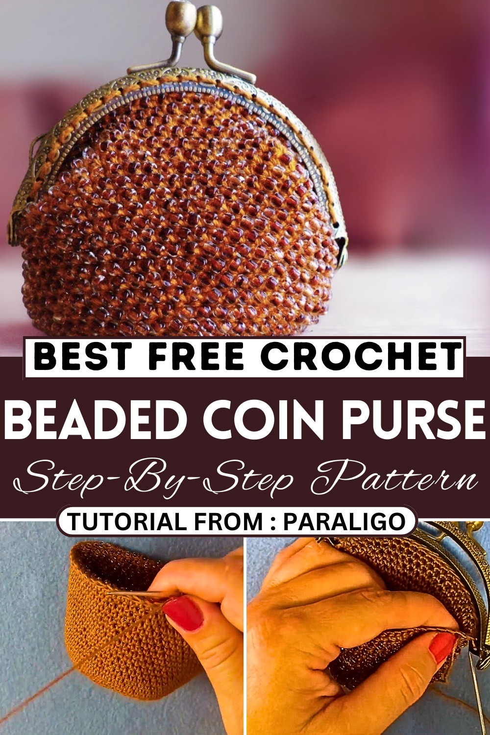 Crochet Tutorial Beaded Coin Purse