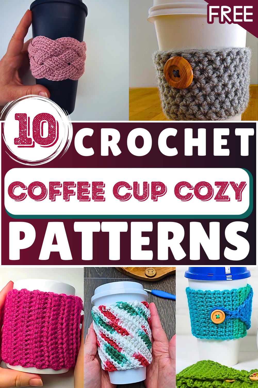 Cute Crochet Cup Cozies Free Patterns
