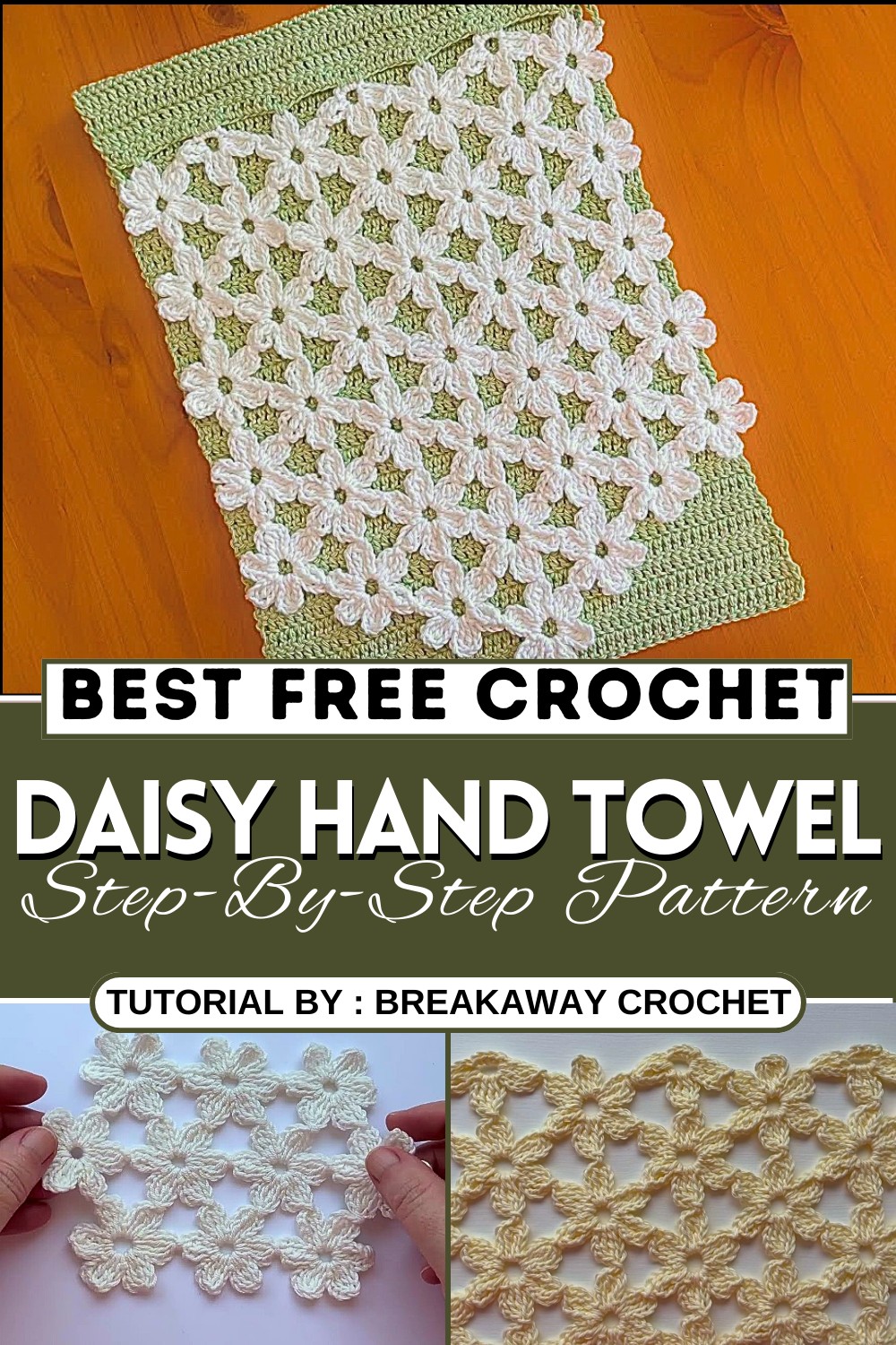 Daisy Hand Towel Breakaway Crochet Tutorial