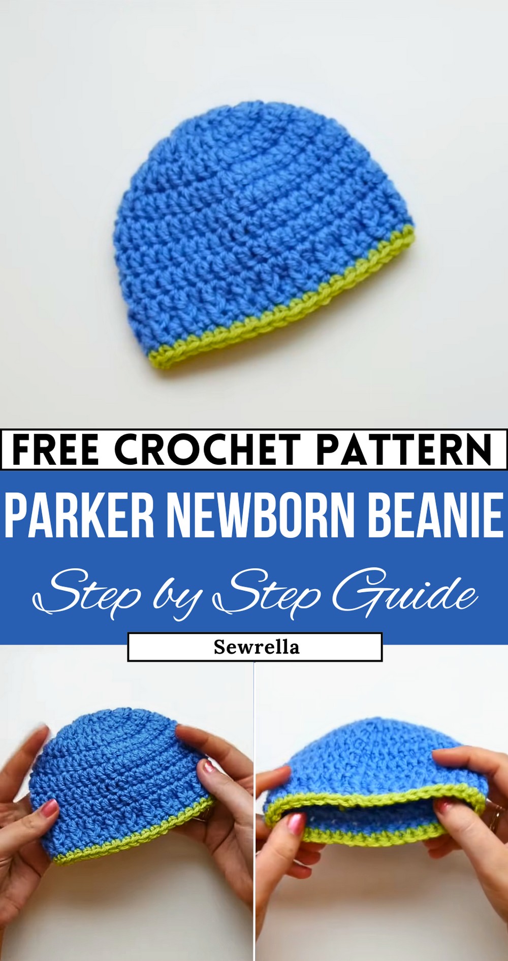 Easy Crochet Baby Hat - Parker Newborn Beanie