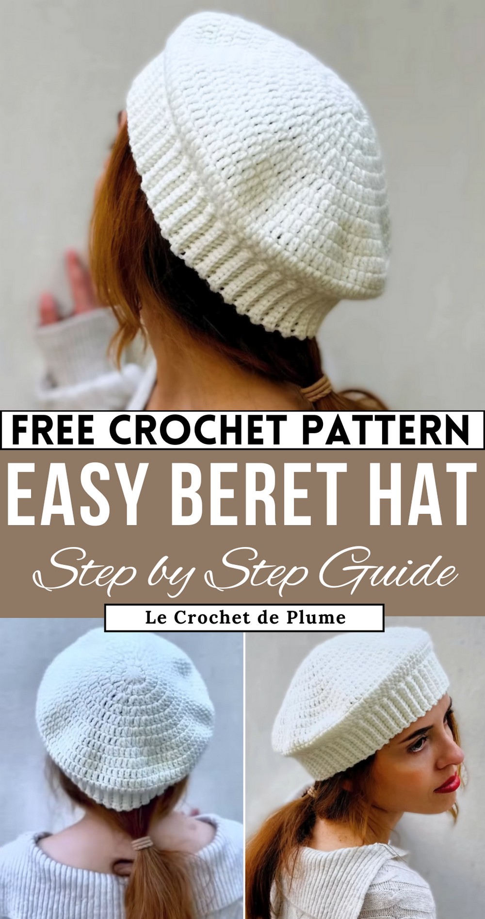 Easy Crochet Beret Elana Pattern