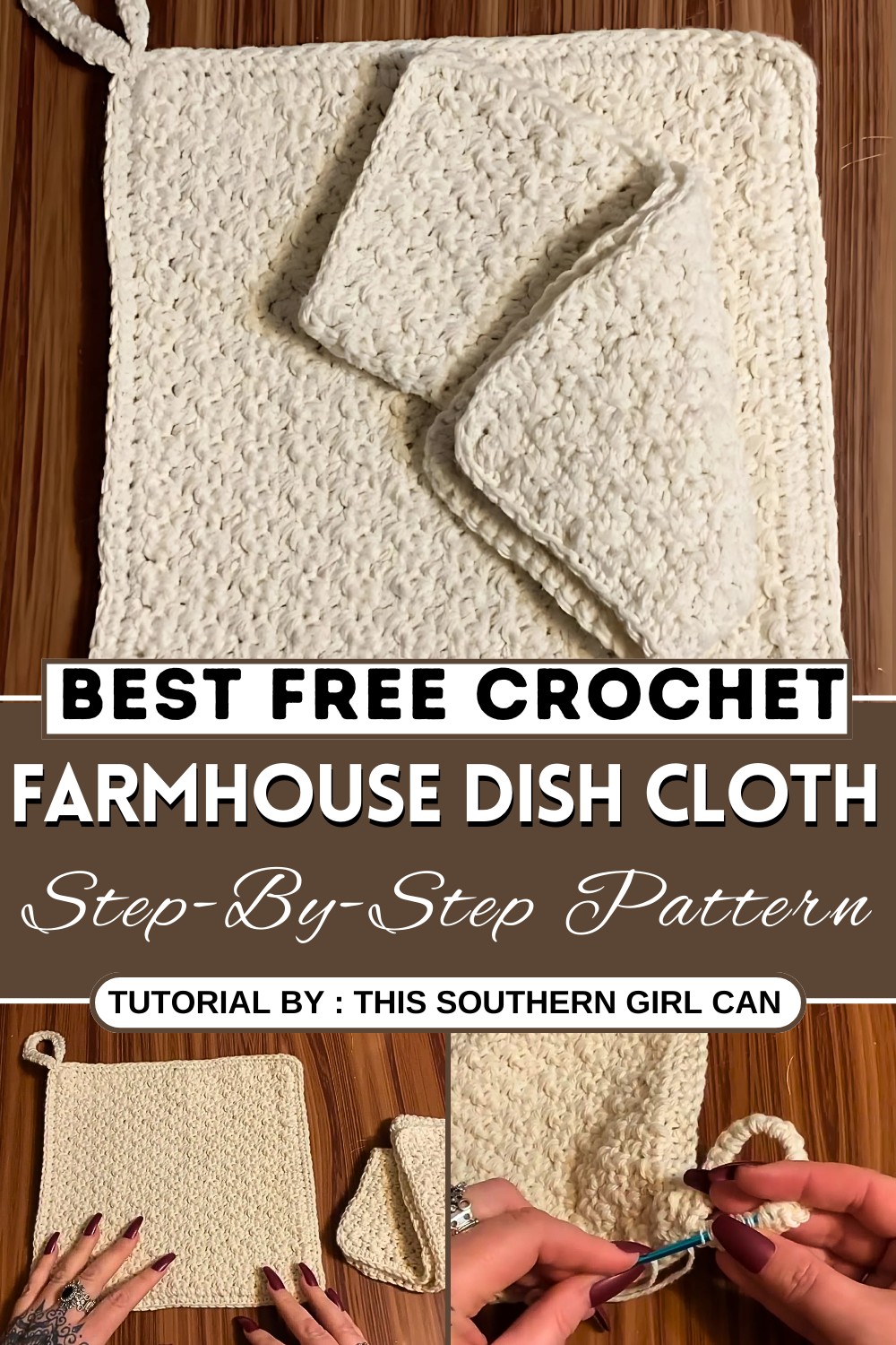 Easy Crochet Projects Crochet Farmhouse Hot Pad & Dish Cloth
