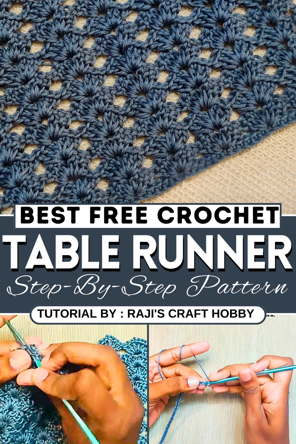 Easy Crochet Table Runner Pattern with Shell Stitch