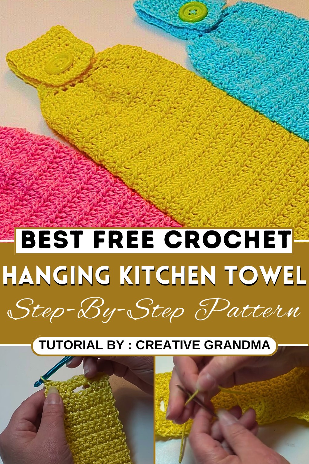 Easy Hanging Kitchen Towel - Crochet Tutorial