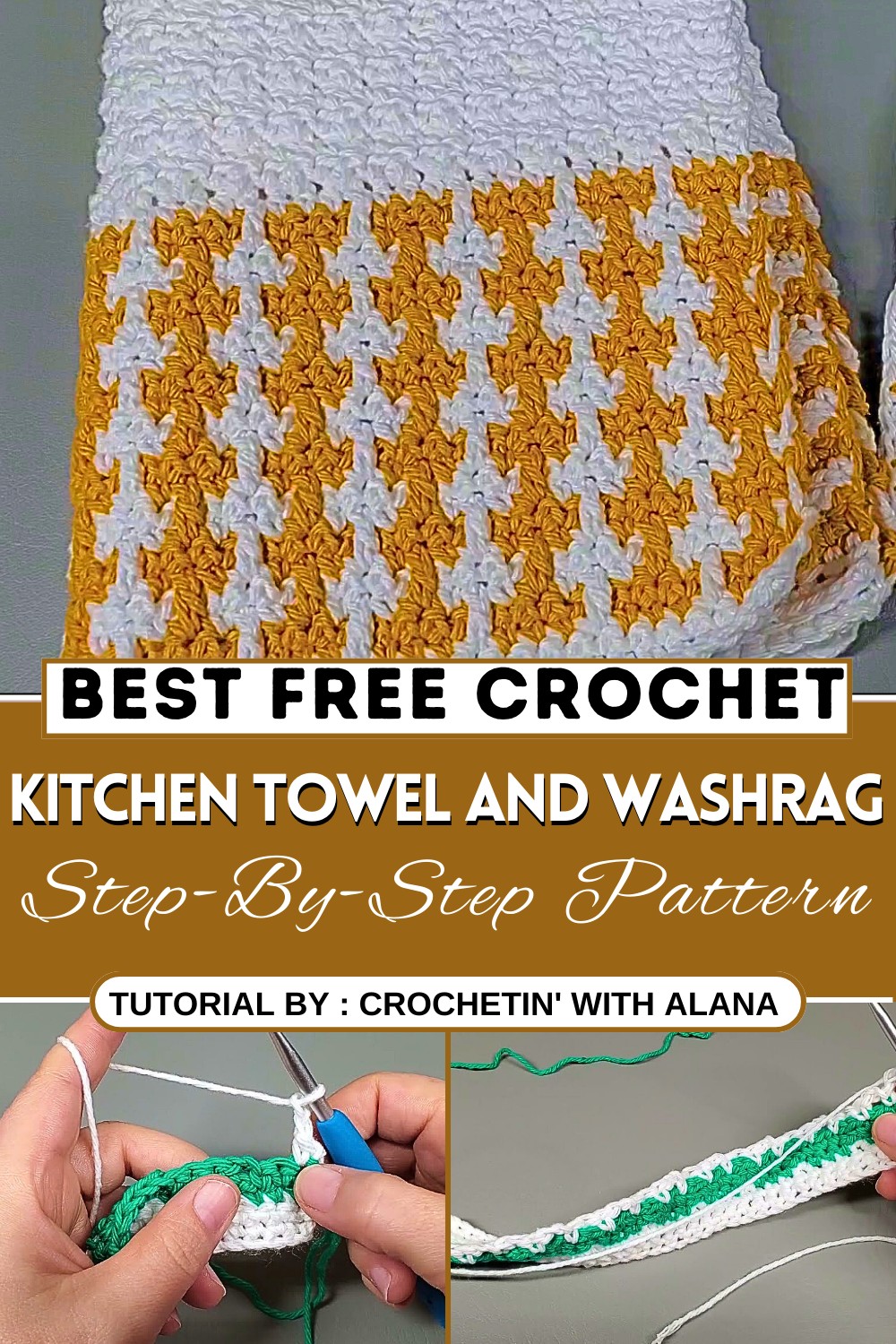 Easy crochet Kitchen Towel and Washrag Set