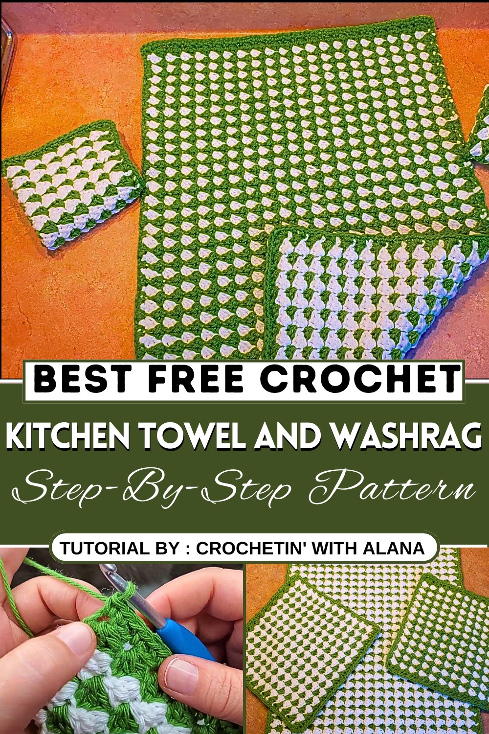 Easy crochet Towel and Washrag