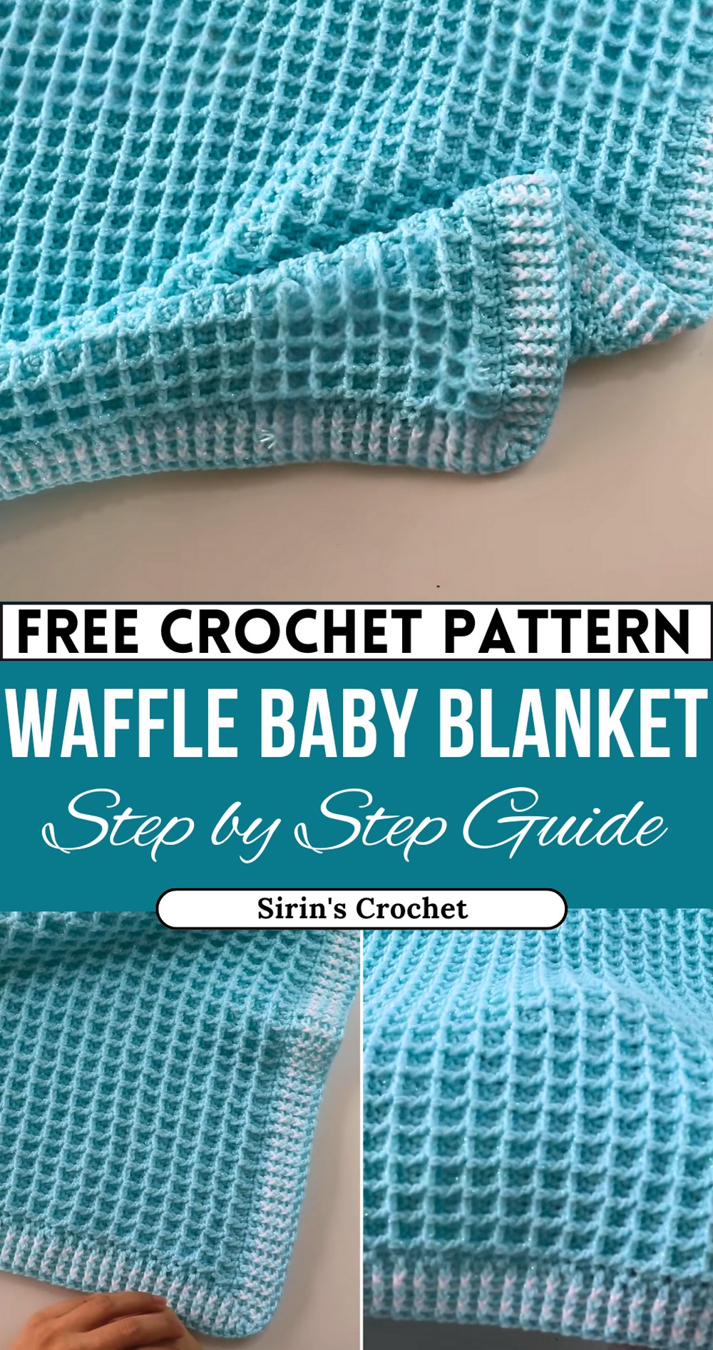 Free Pattern for Adorable Waffle Baby Blanket Crochet
