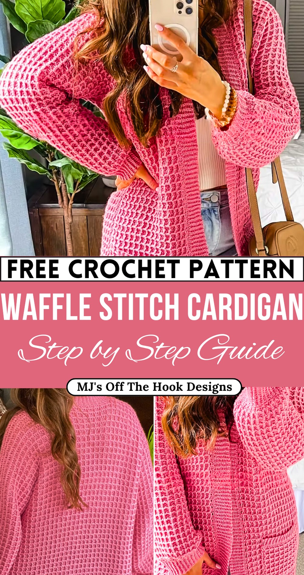 Free Pattern for Stylish Waffle Stitch Cardigan Crochet
