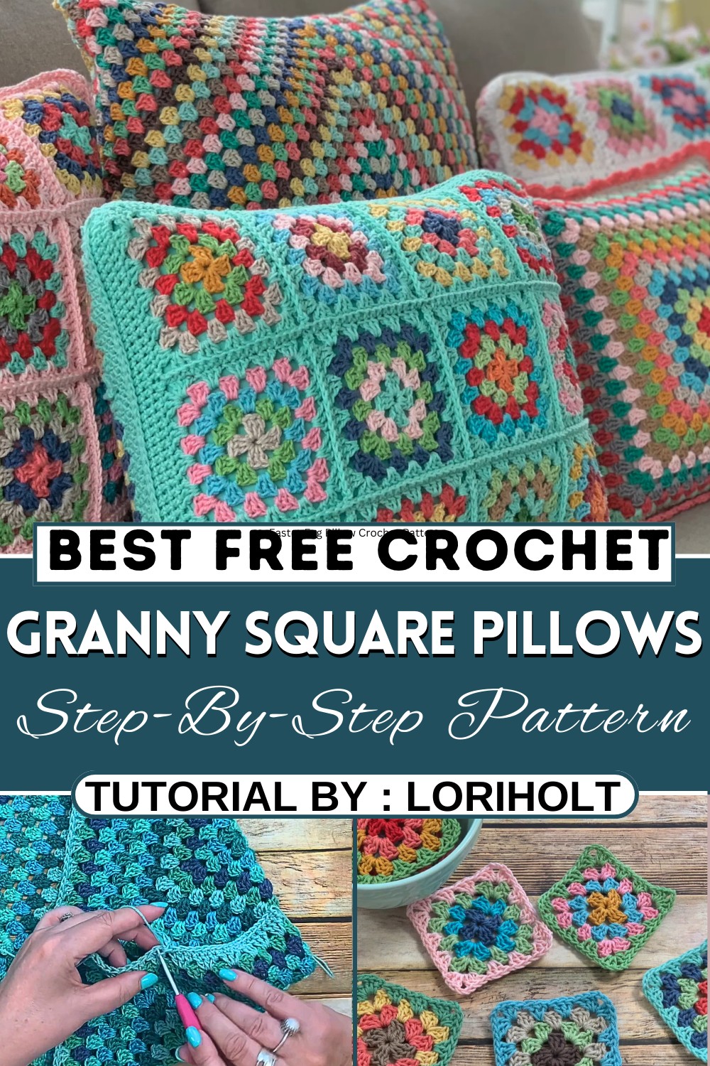 Granny Square Pillows Tutorial - Granny Square Along