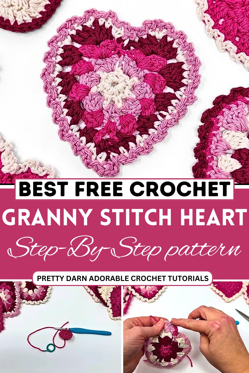 Granny Stitch Crochet Heart Pattern Tutorial