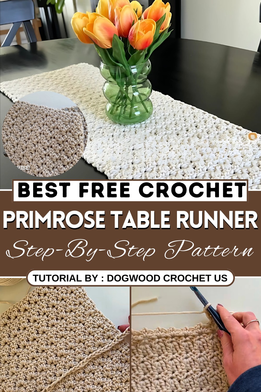 How To Crochet Easy Home Decor Primrose Table Runner
