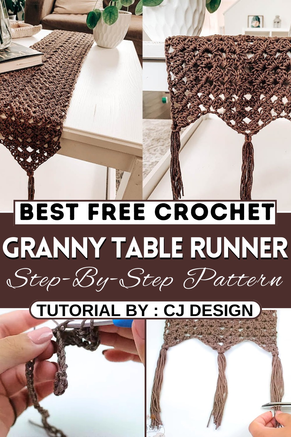 How To Crochet The Granny Table Runner