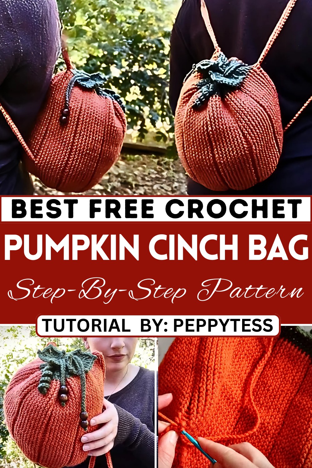 How to Crochet a Pumpkin Cinch Bag