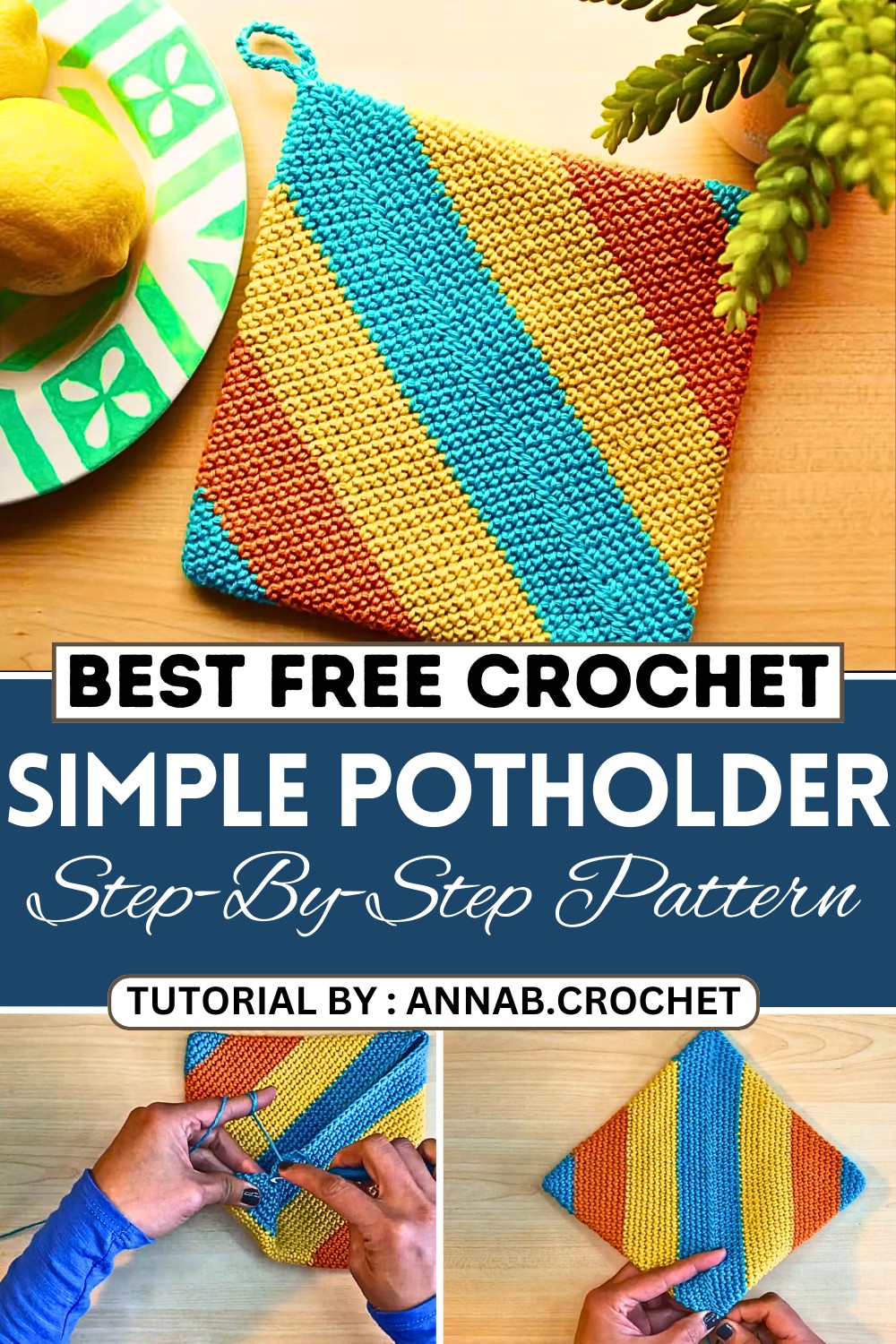 Potholder Crochet Pattern for Beginners